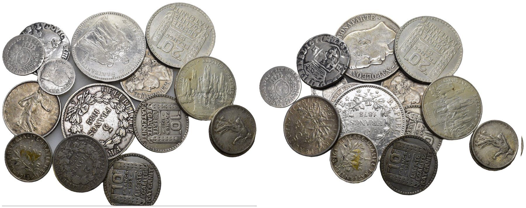 Alle Münzen: Frankreich Lot Silber – Gebraucht aus Bern von numismatictops