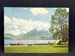 Thun - Thoune, Ausblick vom Schloss Schadau auf Thunersee...