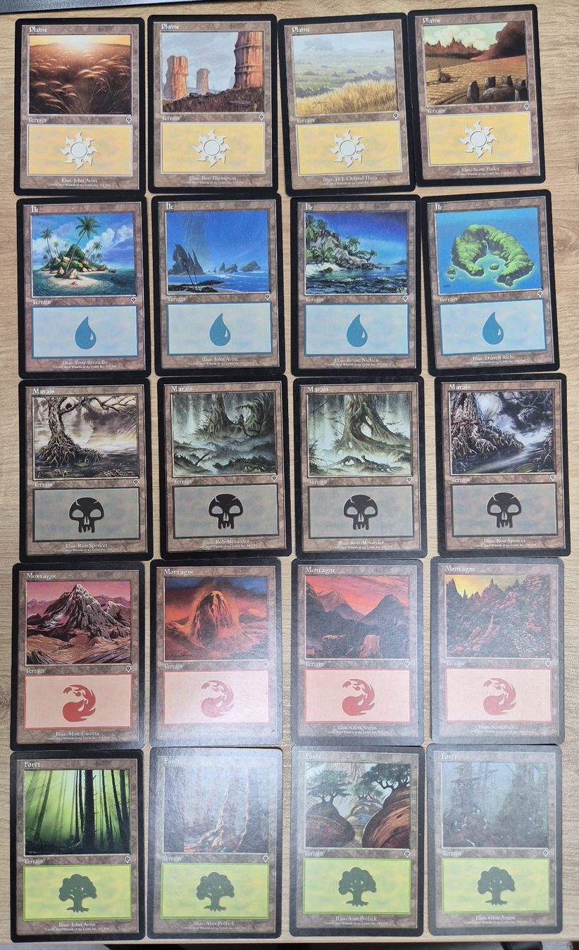 Magic The Gathering Carte collezionabili: MTG Magic The Gathering: Invasion Basic Land Set FR – Usato da Küsnacht ZH venduto da Canada-2012