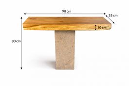 Massivholztisch, Akazienholz, 90x35x80cm, Top Zustand!