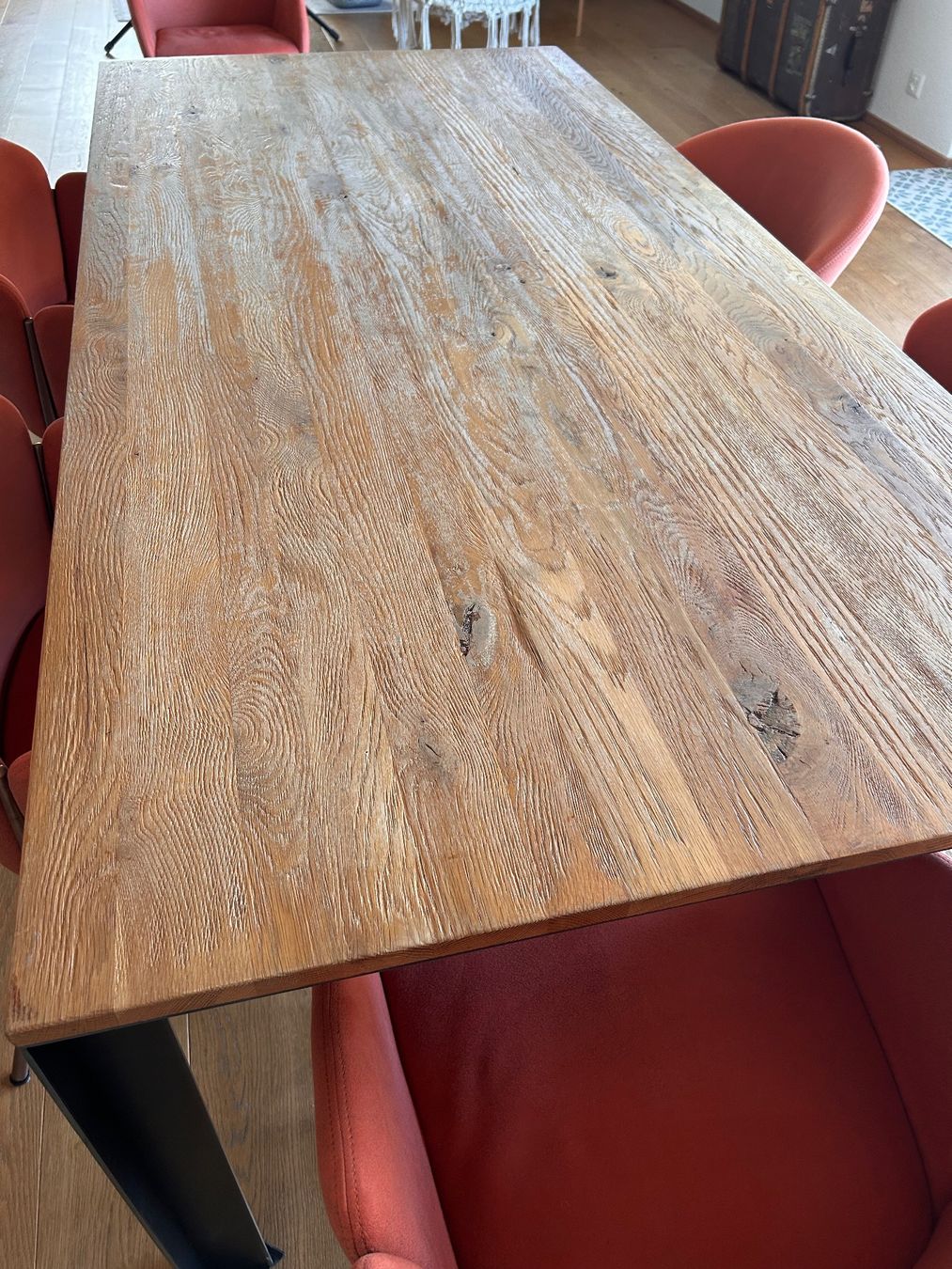 Tables: Esstisch massiv Metallgestell – D'occasion à Hochfelden par Stellina012 1