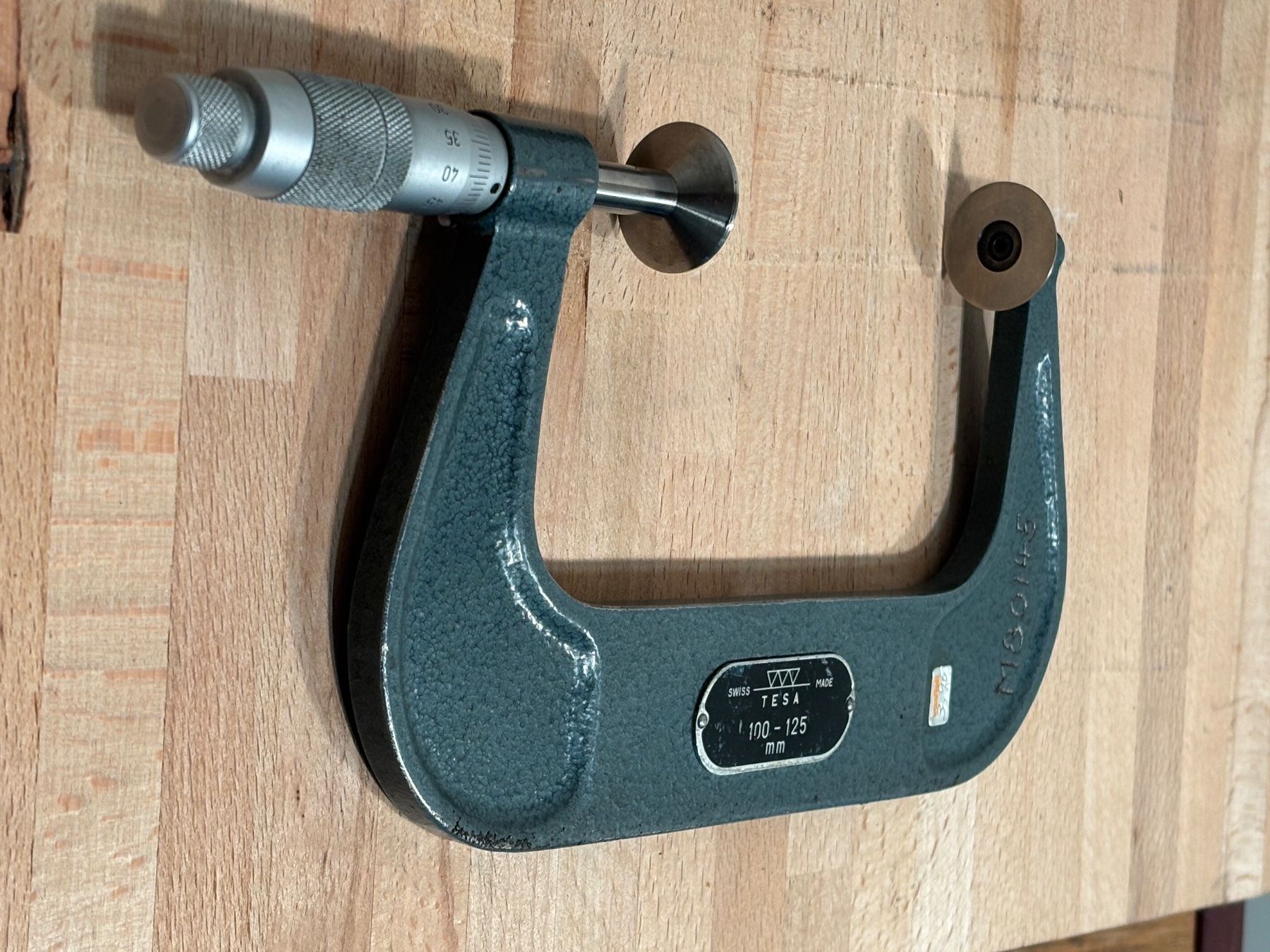 Tesa Misurare: TESA Tellermikrometer 100-125mm Bügelmessschraube Mikrometer – Usato da Winterthur venduto da ReUse_Baumarkt 5