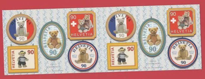 Tutti i francobolli: Kleinbogen** 2002 FUETER HUNGERBÜHLER - TEDDYBÄREN  (C – Nuovo (secondo la descrizione) da Ruggell venduto da Masescha