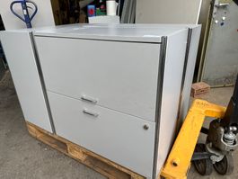 Bürokorpus Sideboard in lichtgrau, 80x40xh75cm