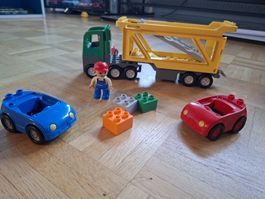 Lego Duplo - Grosser Lastwagen, 2 Autos & Figur! Top! (51)