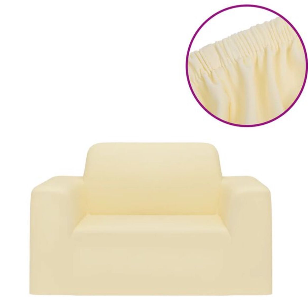 Coussins: vidaXL Stretch-Sofahusse Creme Polyester-Jersey – Neuf avec emballage d'origine à Bottenwil par topshop