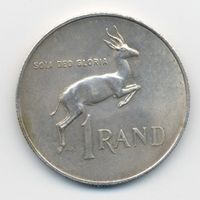 Südafrika 1 Rand 1967 englischer Text Silbermünze KM#72.1