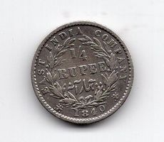 (1405) Indien, ¼ Rupie 1840, ss-vz