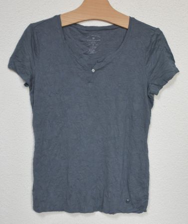 Graues crinkle Shirt von Tom Tailor, Grösse: S