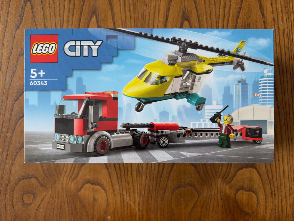 LEGO 60343 City Le transport de l’hélicoptère de secours (Neuf avec