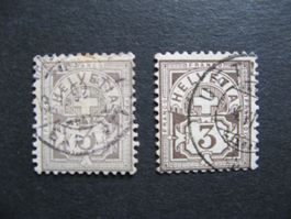 Ziffermarken 1882 / 1906 gestempelt