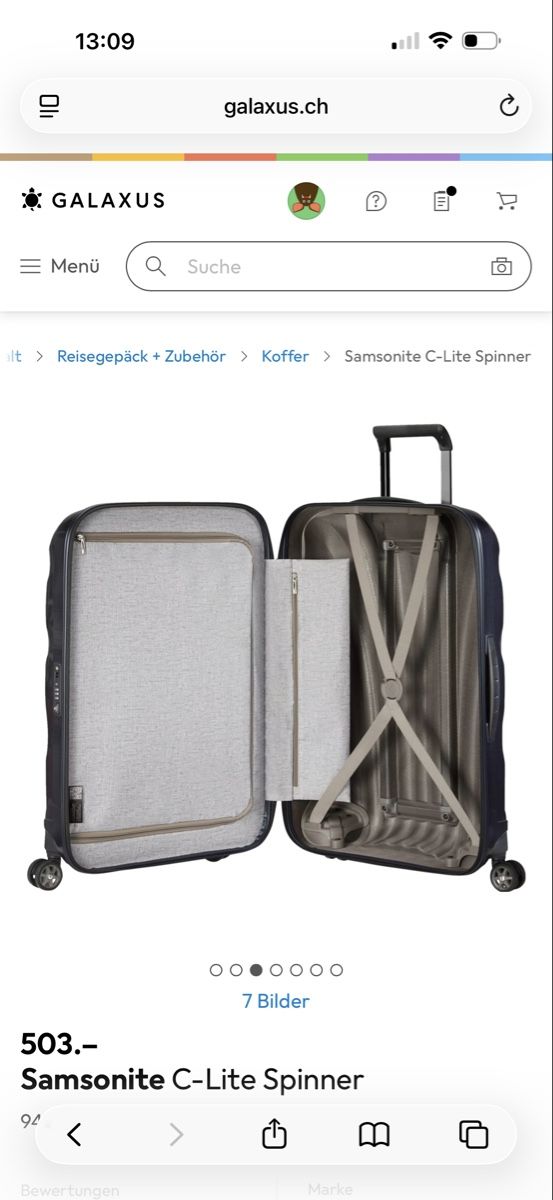 Samsonite Valigie: Samsonite C-Lite Koffer 75cm 2.5kg Blau – Usato da Zug venduto da MC2CC 1