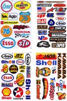 4 Bogen Promotion Sponsoren Sticker Aufkleber 27x18 cm NS004