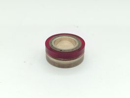 925 Silber Statement Ring Acryl Harz Rot Glitter Gr. 53