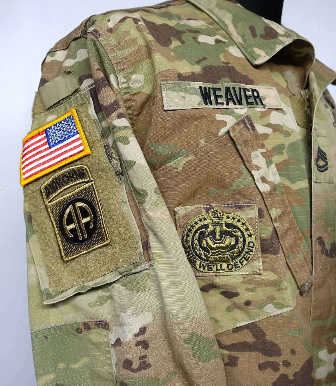 Uniformi: US Army OPC Multicam Camo Tarn Shirt Drill Sergeant Weaver – Usato da Kappelen venduto da Marmoe 1
