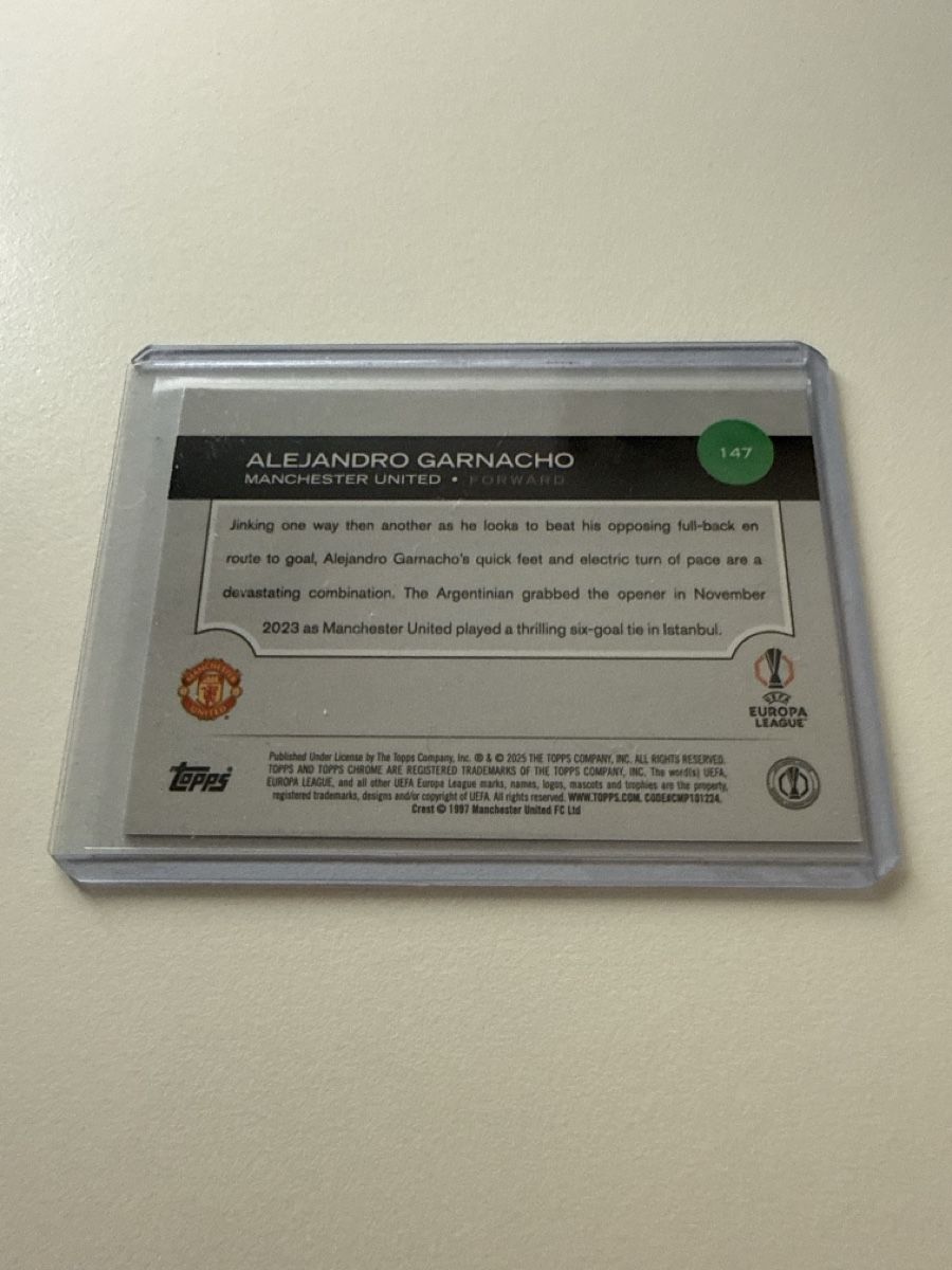 Topps Carte collezionabili: Alejandro Garnacho, Manchester United, Topps Chrome UCC – Usato da Bäretswil venduto da pu0_7rmv 1