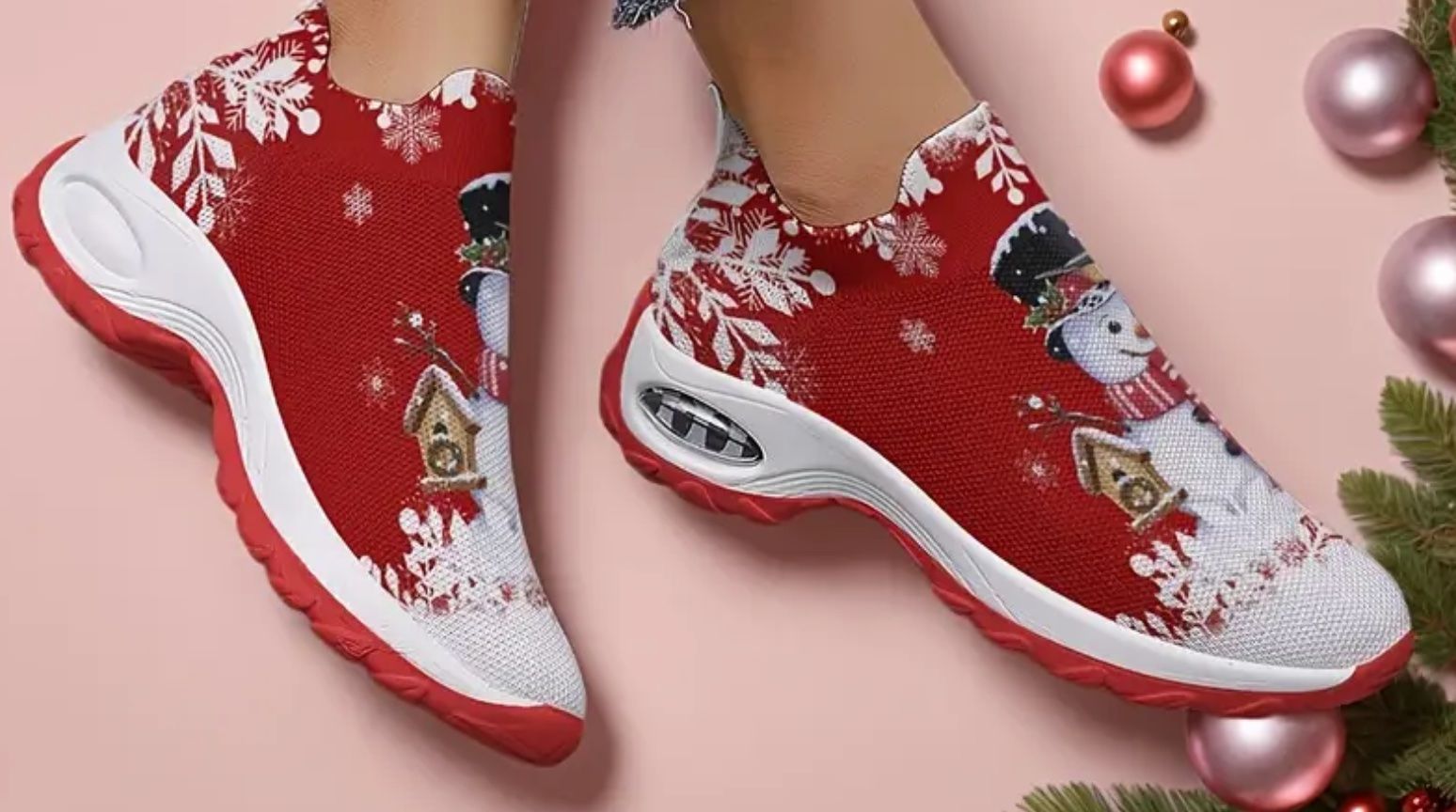 Scarpe da donna: Gr. 40 leichte, gepolsterte Sneaker mit Schneemann – Usato da Wagenhausen venduto da FrauLang 2