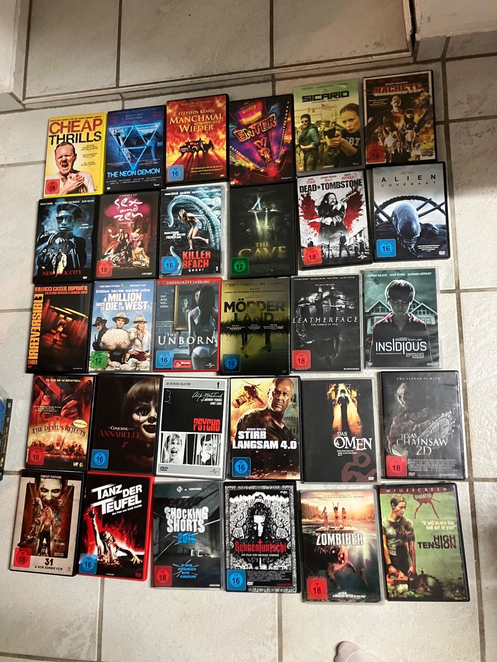Alle DVDs: DVD-Sammlung Genre Horror – Gebraucht aus Unterseen von amj_zz7j