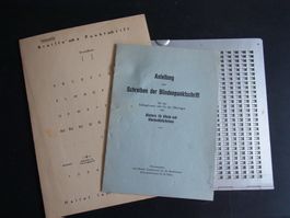 Brailleschrift-Schreibtafel mit Punktschrift