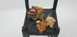 Vintage Schmuck mit Steinen u. oder Glas, Brosche & Anhänger