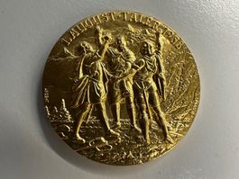 Medaille Schweiz 1.August-Taler 1988Silber 900 19g vergoldet