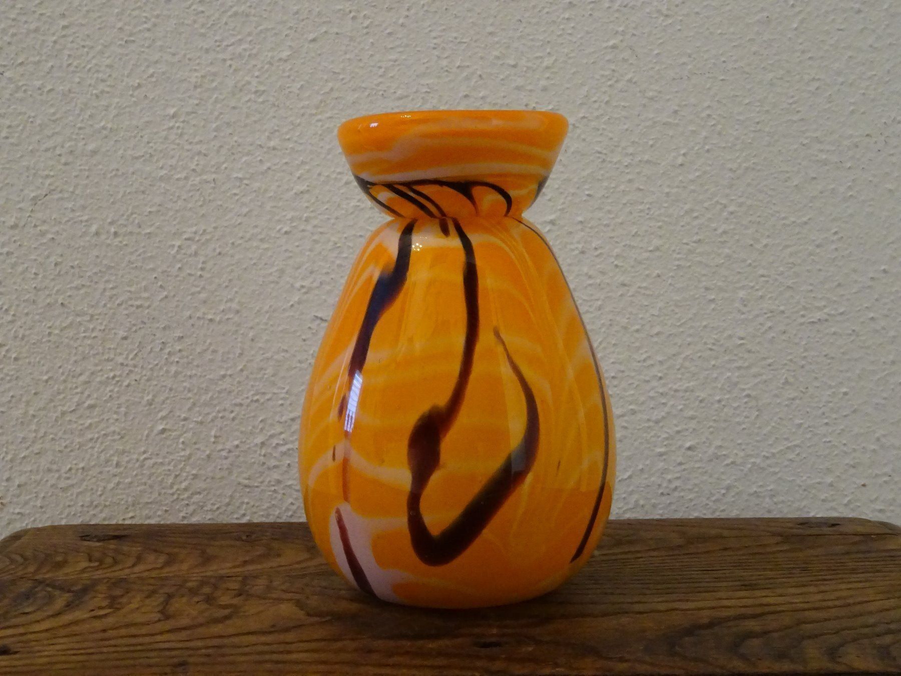 Vasen & Gefässe: Vase Orange Braun / Biland Tangoglas – Gebraucht aus Esslingen von eintagammeer