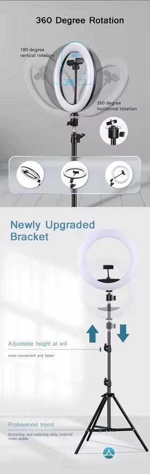 Lampes: Ring Light Anneau Selfie smartphone trépied télécommande – Neuf avec emballage d'origine à Bottens par 2Lens 5