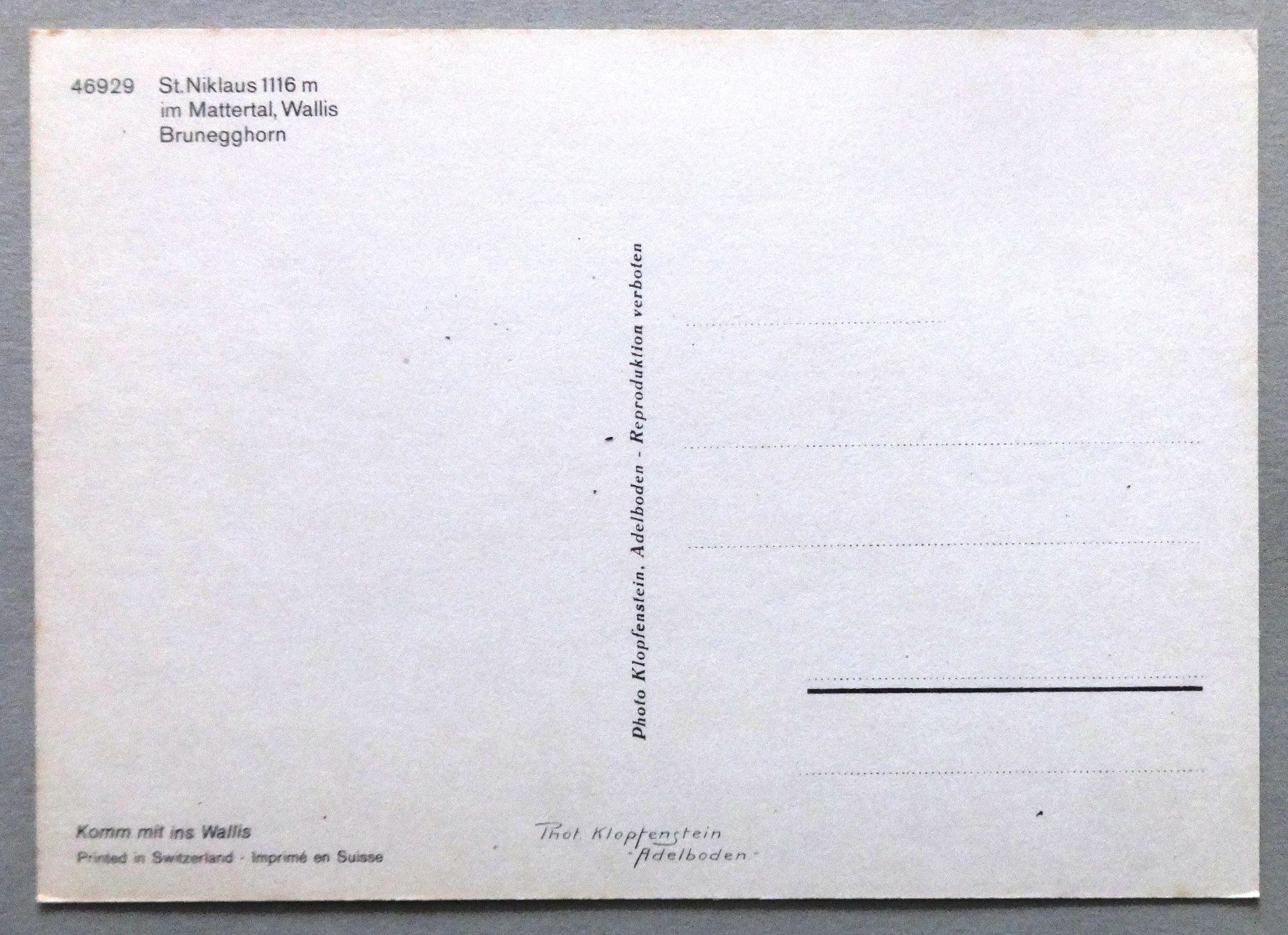 Cartes postales: St.Niklaus, 1116 m, im Mattertal – D'occasion à Fétigny par Billy2miny 1