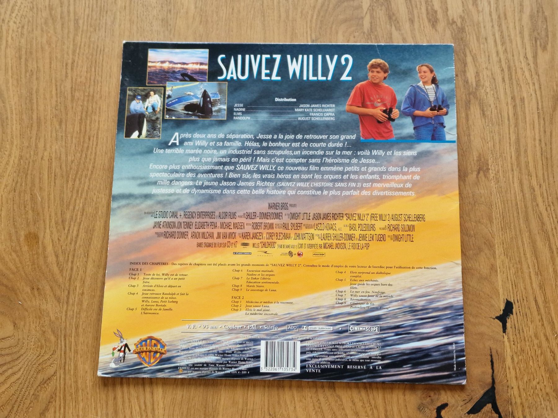 Tutti i DVDs: Sauvez Willy 2 - LaserDisc - PAL VF – Usato da Courgenay venduto da Periote00 1