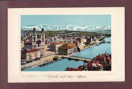 ZÜRICH mit den Alpen