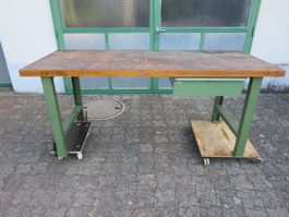 Lista Werkbank Platte Hartholz massiv mit Schublade