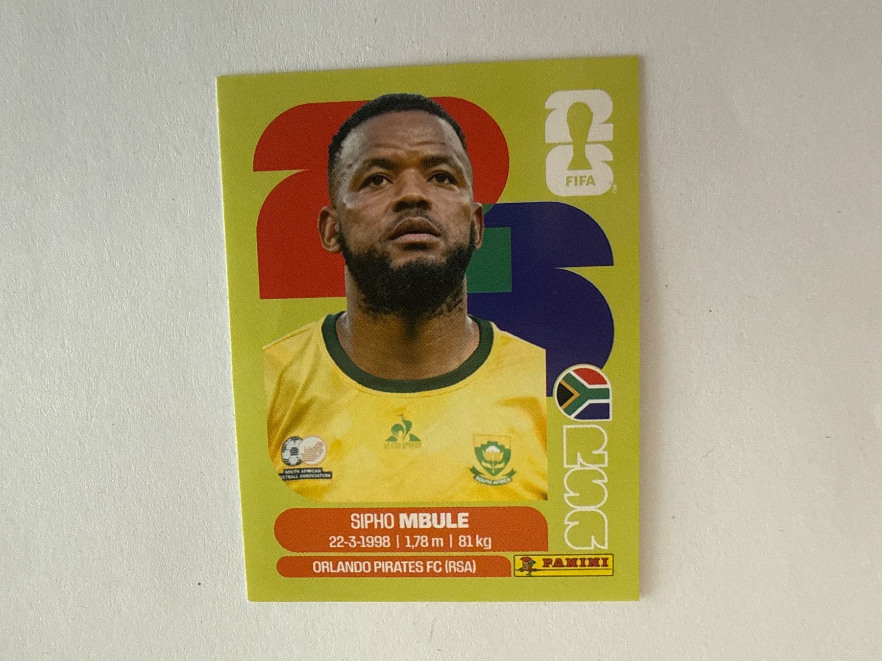 Panini Carte collezionabili: Mbule RSA16 - Panini CH Edition WM 2026 – Nuovo (secondo la descrizione) da Grenchen venduto da nicus_aveiro
