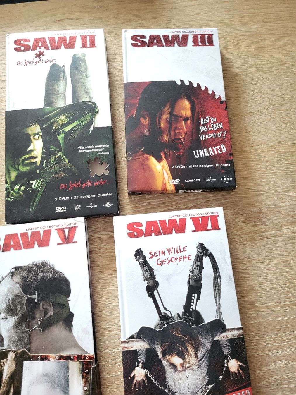 Tutti i DVDs: Saw 1-7 im Mediabook – Usato da Zürich venduto da Knudell0 2