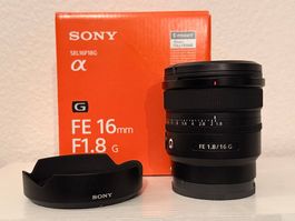 Sony FE 16mm f/1.8 G Garantie 2030