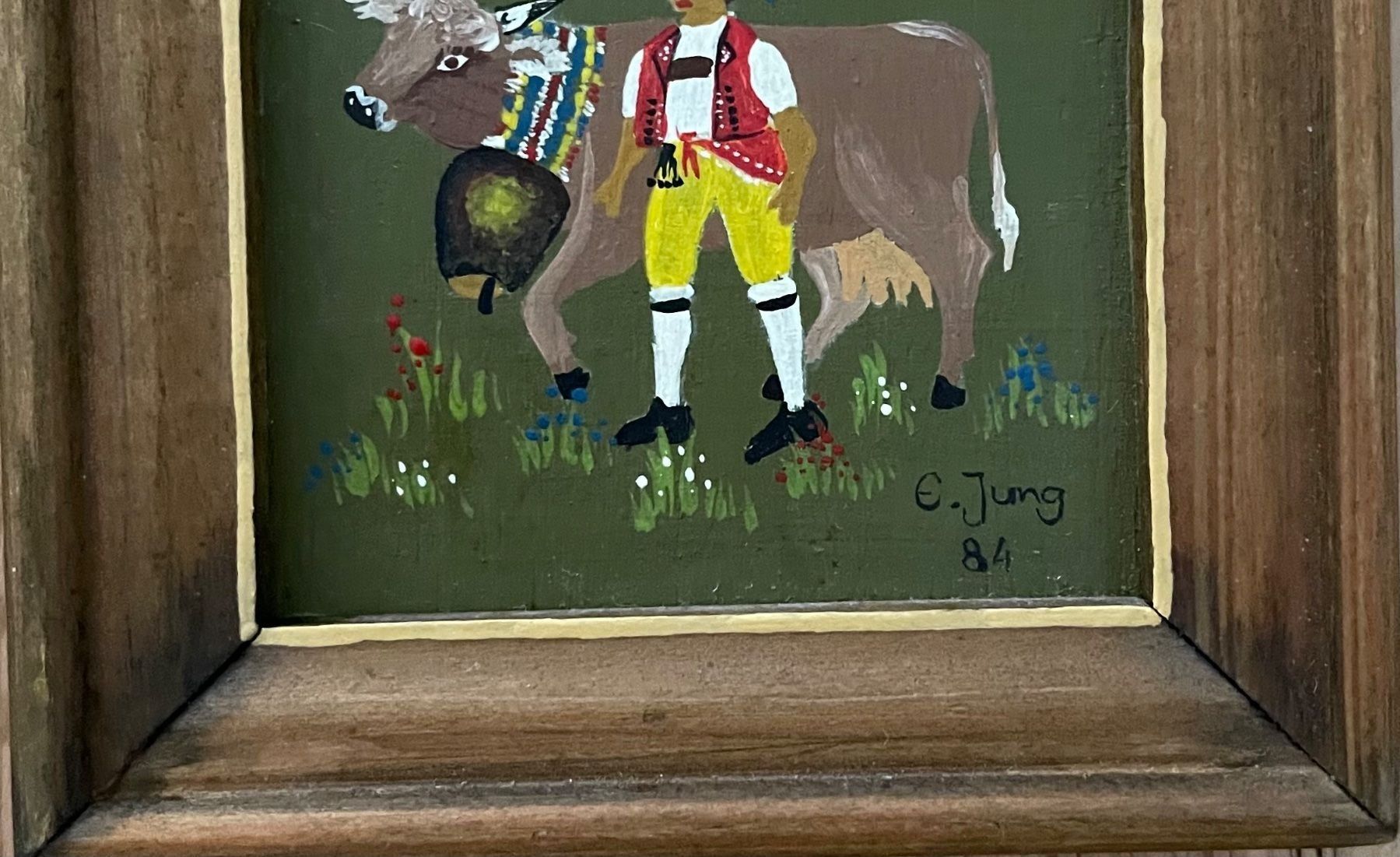 Dipinti: E.Jung Miniatur Appenzeller Gemälde – Usato da Müllheim Dorf venduto da Othmar73 2