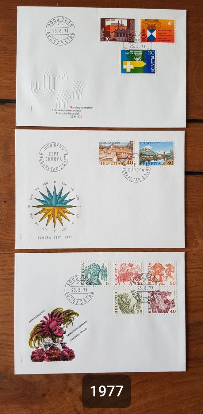 Tutti i francobolli: 43Stk. >> Schweizer Ersttagsbriefe von 1971 - 1982 – Usato da Bettenhausen venduto da Pollypocket 3