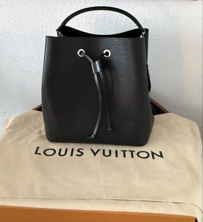 Original Louis Vuitton Neonoe EPi Leder, Schwarz Top!