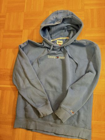Tommy Jeans Hoodie, grau / blau Grösse M - Top Zustand!