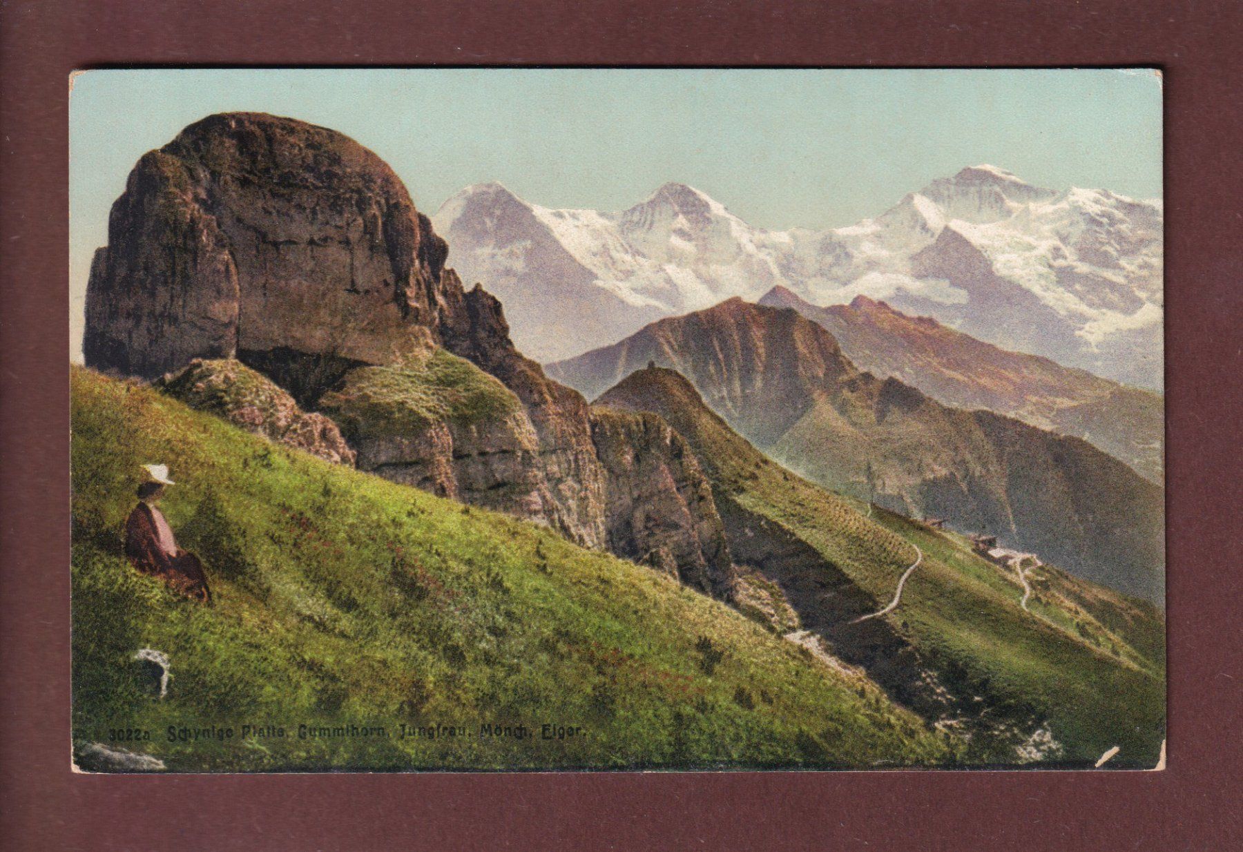 Cartoline postali: SCHYNIGE PLATTE - Gummihorn – Usato da Pully venduto da nicecards
