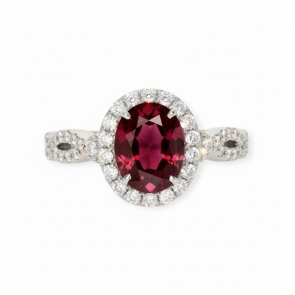 Anelli: Spinel-Ring 14k Weissgold 1,40ct – Nuovo e nell'imballaggio originale da Illnau venduto da Juwelier_Mahler_GmbH