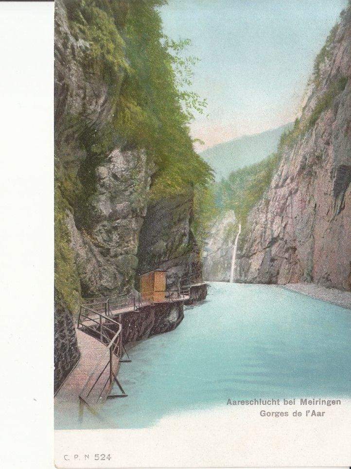 Cartoline postali: Aareschlucht, ca. 1900 – Usato da Bürglen TG venduto da StampGraf