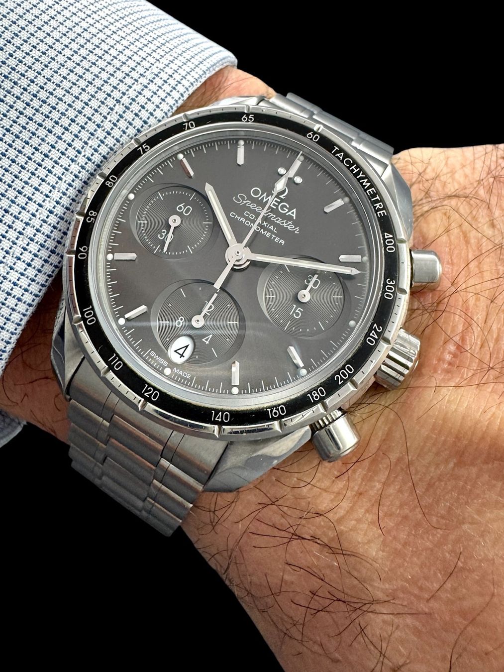 Omega Uhren: Omega Speedmaster Chrono Automatic 38mm Fullset *U1043 – Gebraucht aus Zürich von GalerieInauen 3