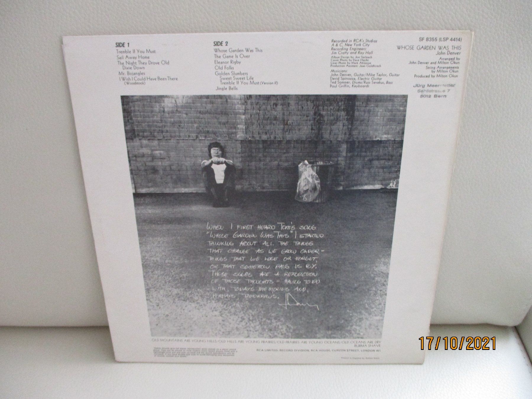Schallplatten: John Denver – Whose Garden Was This – Gebraucht aus Liestal von Disc-Point 1