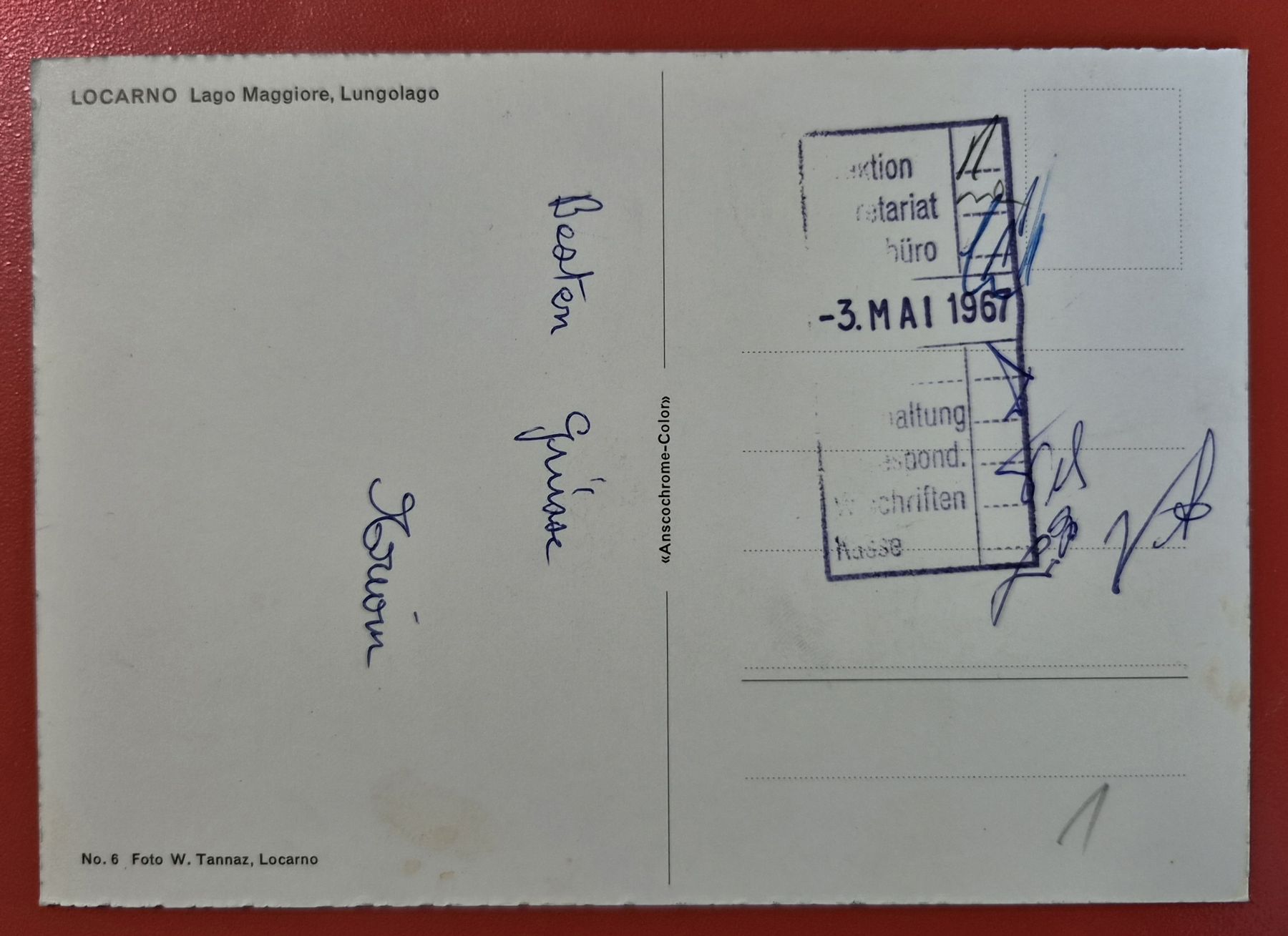 Ansichtskarten: Locarno Lago Maggiore 1967 – Gebraucht aus Melchnau von Arthurius 1