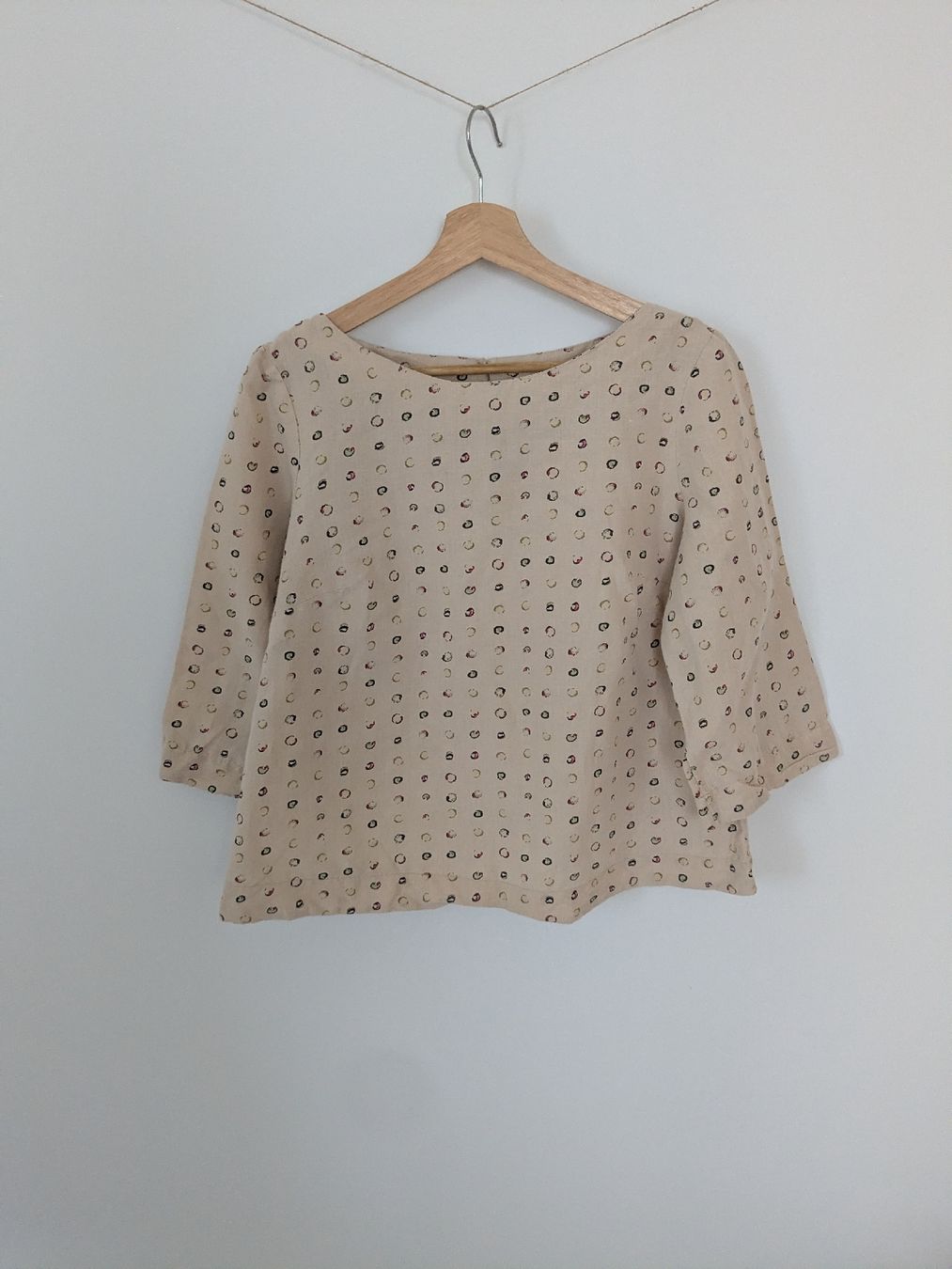 Camicette: Monsoon Leinen Baumwolle  Gr.40 beige gemustert Sommer – Usato da Rorschach venduto da olg_5qq2 1