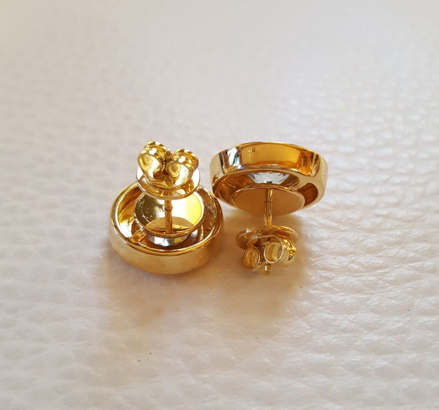 Ohrringe & -stecker: Gold 750 Massiv Ohrstecker Mit Topaz – Gebraucht aus Wald ZH von Dasilver 5