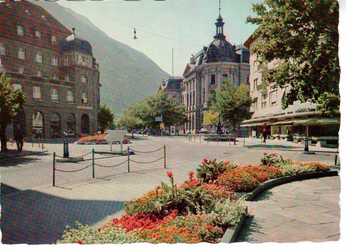 Ansichtskarten: Chur Postplatz 1957 – Gebraucht aus Wolhusen von Curver9