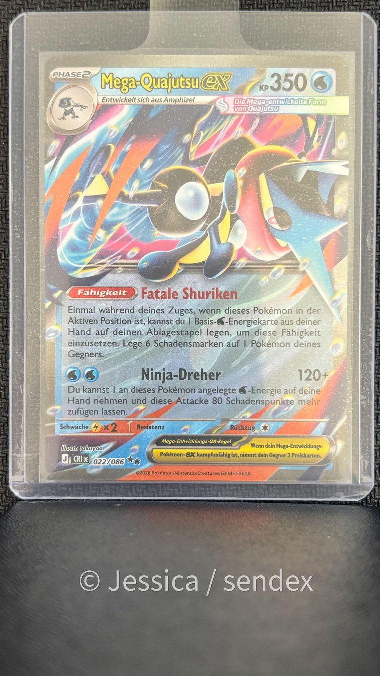 Pokémon Sammelbilder & Trading cards: Mega-Quajutsu ex (CRI DE 022/086) – Neu (gemäss Beschreibung) aus Herisau von jes_q9mj