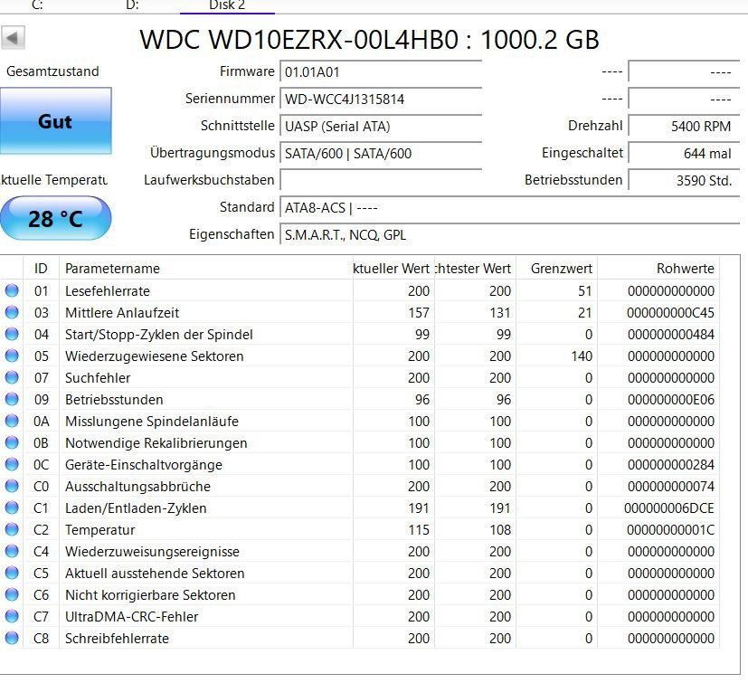 Western Digital Disques durs: WD Green 2x 1tb – D'occasion à Aathal-Seegräben par astolp 1