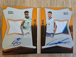 Bukayo Saka&Declan Rice Game Worn Patch Auto /15
